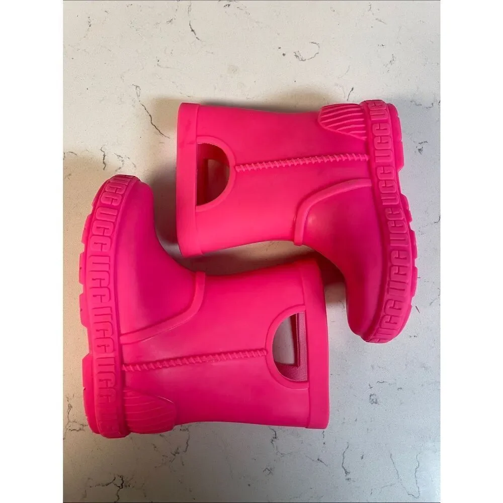 TODDLER UGG DRIZLITA RAINBOOTS - WATERPROOF & COZY COMFORT Size 9 Taffy Pink